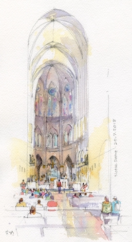The nave of Notre-Dame de Paris